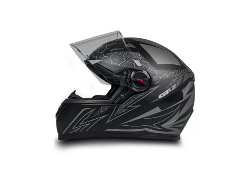 Capacete Fechado Moto Com Narigueira E Casco Em ABS Resistente Gt2 Preto Fosco Tamanho 60 Inmetro – FW3