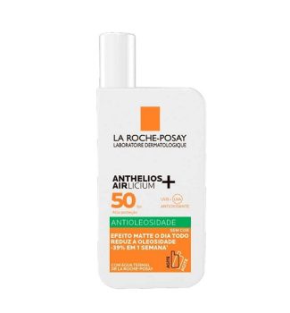 La Roche-Posay, Anthelios Airlicium, Protetor Solar Facial Antioleosidade Sem Cor, Reduz e Controla a Oleosidade, FPS50, Textura Fluida Ultra Leve, 40g