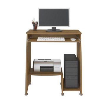 Mesa para Computador com prateleira retrátil PIXEL cor Pinho – Artely