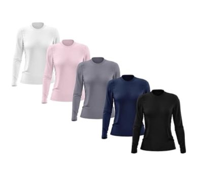 Kit 5 Camisetas Feminina Manga Longa Proteção Solar UV 50