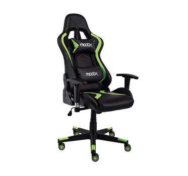 Moob Cadeira Gamer Reclinável Thunder Com Almofadas para Lombar e Pescoço Preto/Verde