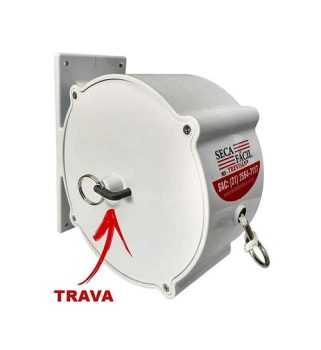 Varal de Parede Trevisan Automático Recolhível Branco 30M
