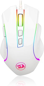 Redragon MOUSE GAMER GRIFFIN BRANCO COM LED RGB – M607W, UNICO