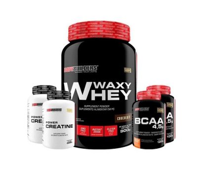 Kit Waxy Whey 900g + 2x BCAA 100g + 2x Power Creatina 100g – Bodybuilders