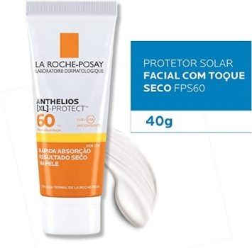 La Roche-Posay, Protetor Solar Facial Anthelios XL-Protect, Sem Cor, FPS60, Rápida Absorção, Textura Gel Creme, 40g