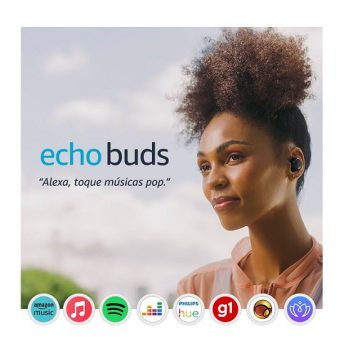 Echo Buds (2ª Geração): Fones de ouvido sem fio com cancelamento de ruído ativo e Alexa