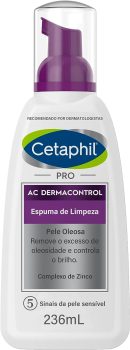 Espuma de limpeza facial pele oleosa cetaphil pro ac dermacontrol 236ml
