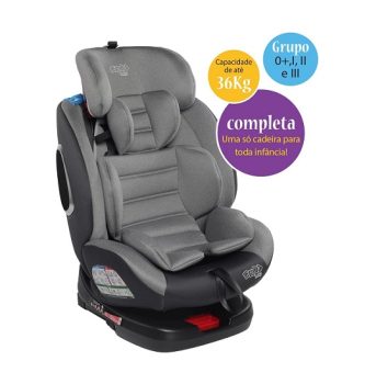 Cadeira de Carro infantil Max360 Isofix 36kgs Maxi Baby (Cinza)