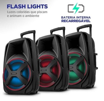 Caixa Amplificada Connect Power II, Mondial, Preto/Vermelho, 550W RMS, Bivolt – CM-550