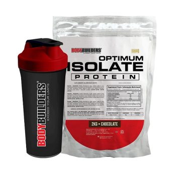 Kit Optimum Isolate Whey Protein 2kg + Coqueteleira – Bodybuilders