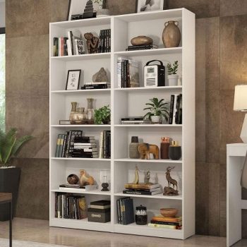 Kit Madesa com 2 Estantes Livreiro 6908 – Branco