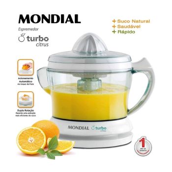 Espremedor Turbo Citrus, Mondial, Branco, 25W, 110V – E-01