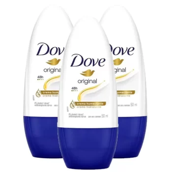 Kit 3X 50ml Desodorante Antitranspirante Roll-on Dove Original