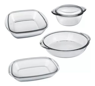 Conjunto De Assadeiras Refratárias 5 Peças
