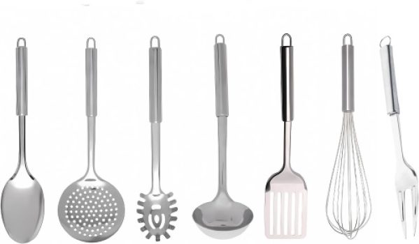 Conjunto Utensílio Cozinha Em Aço Inox Kit 7 Peças – Prata