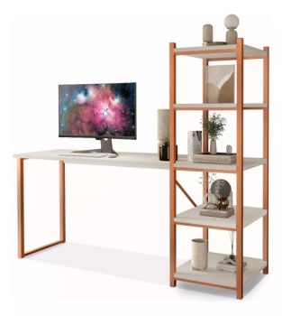 Escrivaninha P/escritório Mesa Home Office Industrial Estudo