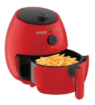 Fritadeira sem óleo Arno Airfry Easy Fry com 3,2 litros Hot Air e Cesto Removível Vermelha EZFV