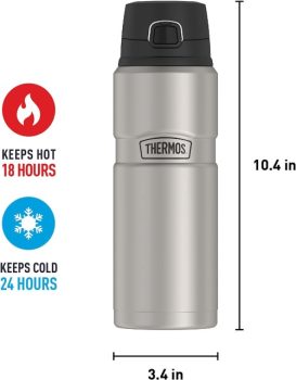 Garrafa térmica THERMOS Stainless King, 709 ml, Matte Steel