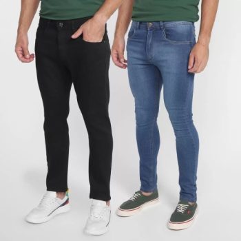 Kit Calça Jeans Skinny Vale de West Casual Masculina – 2 Peças