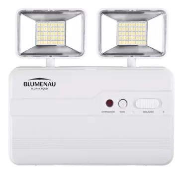 Luminária De Emergência Led 10w 2 Faróis 6.500k – Branco