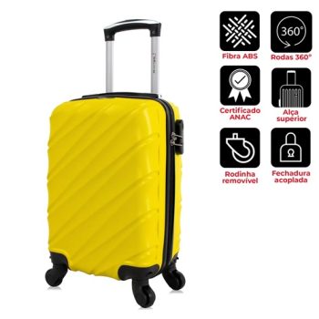 Mala de bordo amarela PP Havana Swiss Move