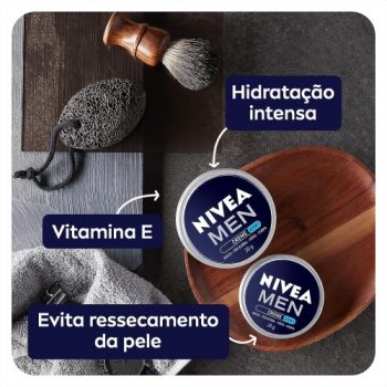 NIVEA MEN Creme 4 em 1 30g – Hidratação intensa, evita ressecamento, com vitamina E, textura creme, rápida absorção