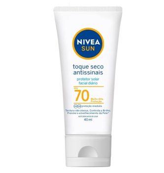 NIVEA SUN Protetor Solar Facial Toque Seco Antissinais FPS 70 40ml