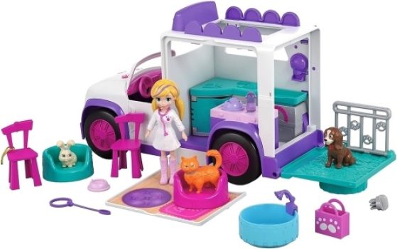 Polly Pocket – Polly Pocket! Hospital Móvel Dos Bichinhos Gfr04 Mattel Multicor
