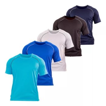 Promoção 5 Camisa Dry Fit Masculina Academia Corrida Cross