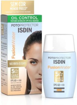 Protetor Solar Facial ISDIN Fusion Water 5 Stars FPS 60 sem cor – 30ml