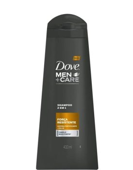 Shampoo 2 em 1 Cafeína Fortificante mais Cálcio Dove Men+Care Força Resistente Frasco 400ml, Dove