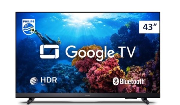 Smart TV Philips 43″ Full HD 43PFG6918/78, Google TV, Comando de Voz, HDR, 3 HDMI, Wifi 5G, Bluetooth