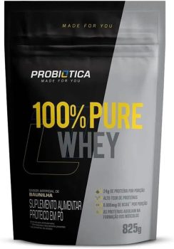 100% Pure Whey Refil (825G) – Sabor Baunilha, Probiótica