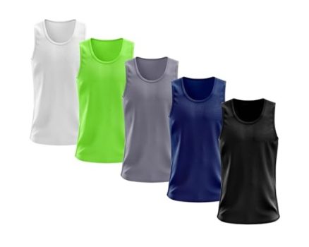 Kit 5 Regatas Masculina Lisa Básica Dry Academia Treino Esporte Camisa Camiseta Blusa Esportiva Corrida Bike