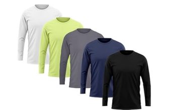 Kit 5 Camisetas Masculina Manga Longa Segunda Pele Proteção Solar UV 50+