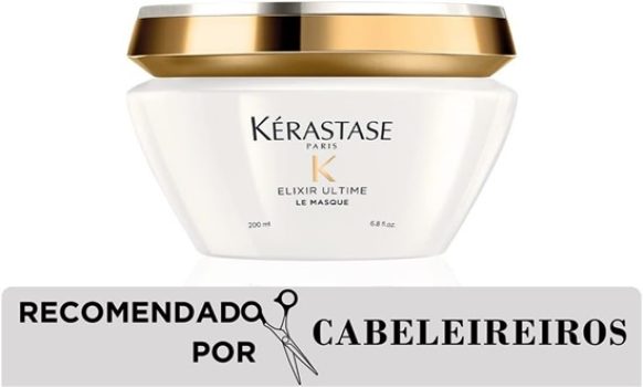 Kérastase Máscara Elixir Ultime Masque Le Masque, Todos os tipos de cabelos, Nutrição, brilho, Mix de 4 Óleos Preciosos, 200 ml