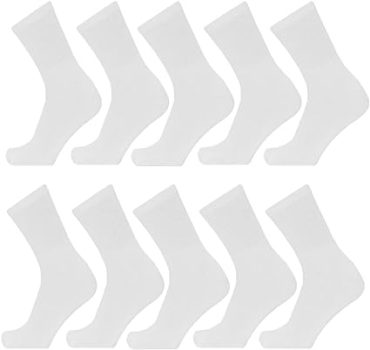 Kit 10 Pares Meia Branca Cano Médio Unisex M10