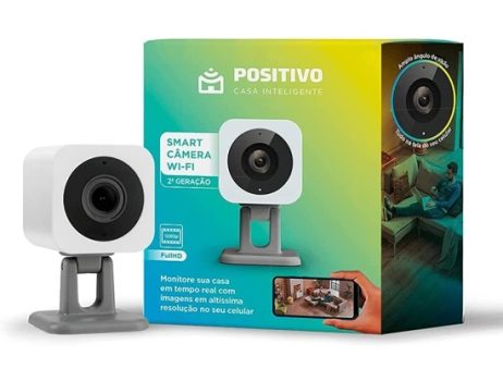 Smart Câmera Wi-Fi Positivo Casa Inteligente, 1080p Full HD, 20 FPS, áudio bidirecional, detecção de movimentos, visão noturna, Bivolt – Compatível com Alexa