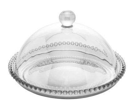 Queijeira de Cristal Pearl Wolff 20X12CM