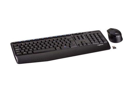 Combo Teclado e Mouse sem fio Logitech MK345 com Teclado com Apoio para as Mãos e Mouse Destro, Conexão USB, Pilhas Inclusas e Layout ABNT2