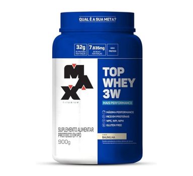 Top Whey 3W Mais Performance 900G Baunilha – Max Titanium