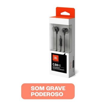 JBL, Fone de Ouvido in Ear, C50HI – Preto
