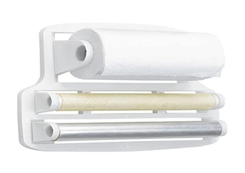 PORTA PAPEL TOALHA 3 SUPORTES ROLO PVC TRIPLO