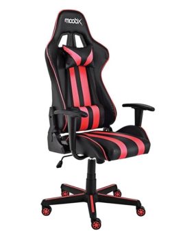 Moob Cadeira Gamer Reclinável Nitro Com Almofadas para Lombar e Pescoço Preto/Vermelho