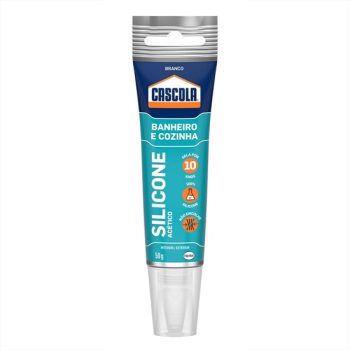 Cascola Flexite Banheiros & Cozinhas, Selante 100% silicone, Silicone acético de Alta Resistência, Fácil de Aplicar, 1x50g