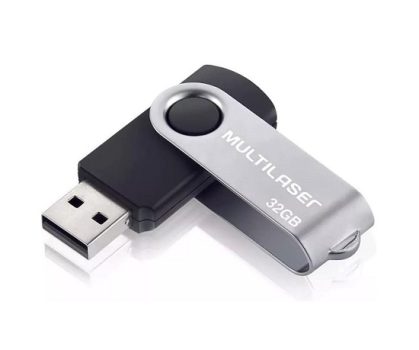 Pen Drive Twist 2.0 32GB USB Leitura 10MB/s e Gravação 3MB/s Preto Multilaser – PD589