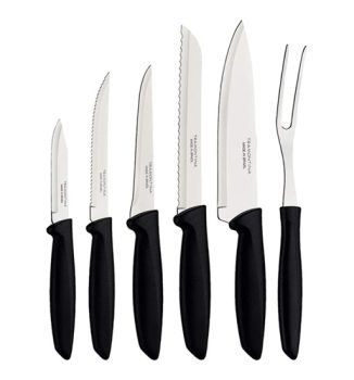Jogo Facas Inox 6 peças Plenus Preto – Tramontina