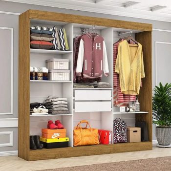 Closet Casal Reis 2 Gavetas 5 Prateleiras Carioca Móveis – Carioca Moveis