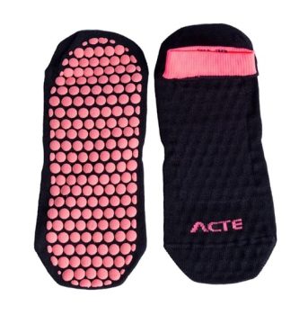 Par De Meias Para Pilates Rosa e Branco Tam 33-38 F3-pr Acte Sports