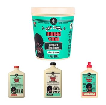 Kit Lola Cosmetics Meu Cacho Minha Vida: Shampoo + Condicionador + Máscara + Creme de Pentear